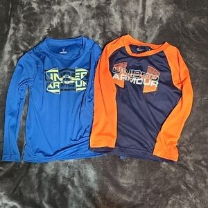 Under Armour Kids Rashguards - Blue and Orange